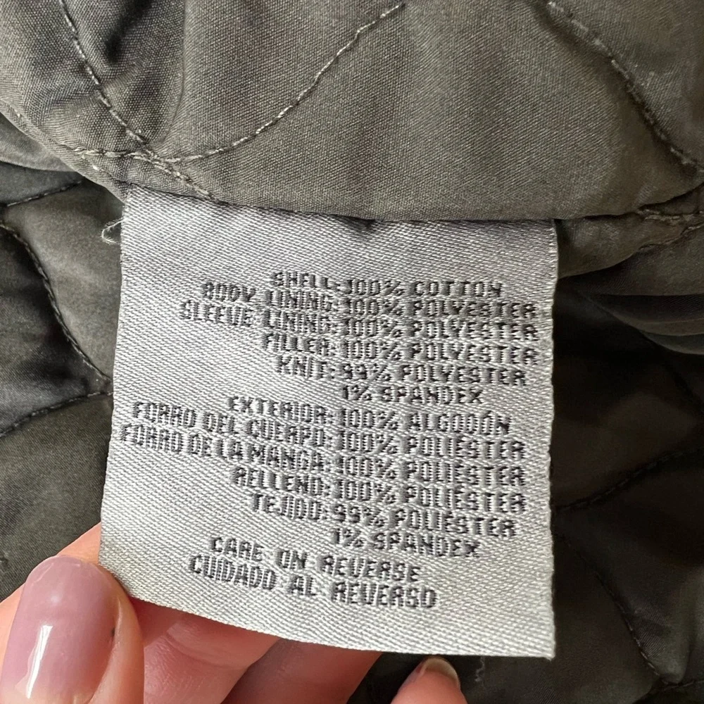 Levi’s Quilted Military Jacket Olive Green Utility Coat Men’s Medium - Picture 8 of 12
